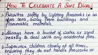How to celebrate a safe diwali 10 lines essay |  Essay on how to celebrate safe diwali #greendiwali