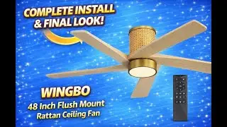 Full Review of the WINGBO Rattan Ceiling Fan &ndash; Full Installation & Final Look