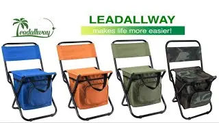 LEADALLWAY Fishing Chair with Cooler Bag