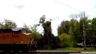 Union pacific locomotive on front if Amtrak talgo train and ex f40 locomotive