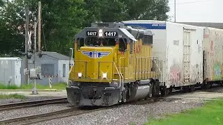 UP Rochelle, IL four trains July 16, 2024