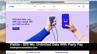 Visible - $25 Mo. Unlimited Data With Party Pay (4 lines required)