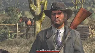 This dialogue is the reason why we can't unlock U.S Marshal Outfit as John | Rdr1