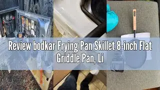 Review bodkar Frying Pan Skillet 8-inch Flat Griddle Pan, Lightweight Grill Pan with Wooden Handle f