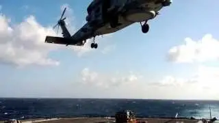 US Navy Helicopter VERTREP Practice