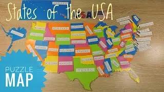 States of America DIY Puzzle map USA Geography Map of the United States