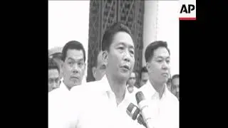 SYND 22 11 67 ELECTION 'RIGGING' DENIED BY MARCOS AT DEMONSTRATION