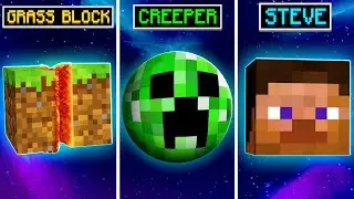 Destroying MINECRAFT PLANETS in SOLAR SMASH!