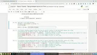 Python Tutorial - Taking Multiple Inputs