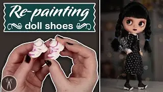 DIY Painting on Doll Shoes - Let's Make Them More Interesting! Barbie, Blythe, Licca, Fashion Dolls