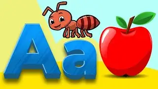 Песенка про фонетику ABC - обучающие видеопесни для малышей, буква А &mdash; яблоко, детские стишки, пе...