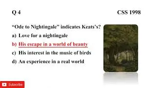 CSS English Literature McQs 1998 Solved|Literary Horizons (McQs and Quotes)