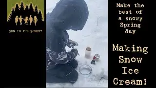 Making Snow Ice Cream