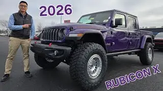 Оцените улучшения этого фиолетового Jeep Gladiator Rubicon X 2026 года!