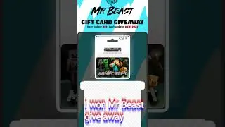 I won Mr beast minecraft gift card giveaway#mrbeast#giveaway#won #youtube #shortsvideo
