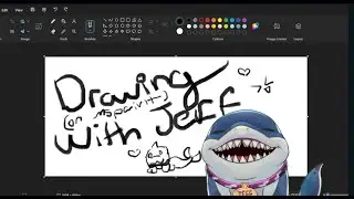 Fan art speed painting on ms Paint w Jef the shark