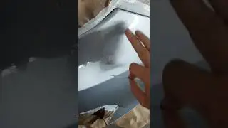 como remover escorrido na pintura com estilete .