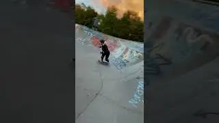 Skatepark Gleisdreieck Berlin Germany big bowl roll in with Skateboard #skateboarding