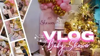 Así Organizamos un Baby Shower Navidad Rosada 🎄🎀Baby Shower en Familia 🎀🎄y Decoración Navidad Rosada