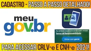 Gov.br! Como cadastrar! Para ter acesso ao CRLV-e e a CNH-e 2021 app CDT! Passo a passo detalhado!