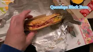 TACO BELL - Quesalupa Black Bean & Black Bean Crunchwrap Supreme - Chips & Nacho Cheese Sauce