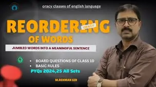 Jumbled words | Reordering Tricks for Board Exams | Board Questions with Oracy Classes 