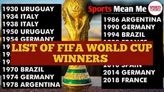 Football World Cup List Of Winners (1930-2014) All Time
