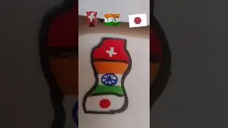 Switzerland 🇨🇭 India 🇮🇳 Japan 🇯🇵 flag drawing | independence Day #art #viral #dipmalakidrawing #yt