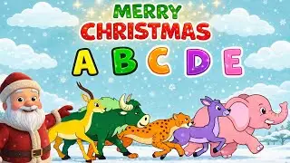 ABC Colorful Safari Animal Song | Merry Christmas | ABCs & Colors Song For Kids #christmas #colors