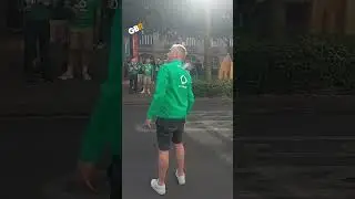 Ireland fans do the pre-game right 😂 sensational nudge on the streets of Paris.#IREvSCO #rwc2023