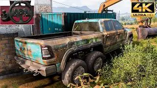 Rebuilding Hennessey RAM Mammoth 1000 6x6 TRX 1700HP | Forza Horizon 5 | Steering Wheel Gameplay.