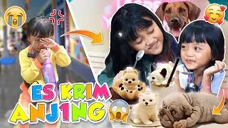 PERTAMA KALI DINAR MAKAN ES KRIM BENTUK ANJING BARENG DANISA😍 #viral #trending
