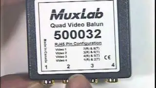 500032 Muxlab Quad Video Balun with RCA