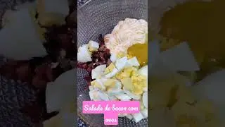 salada de bacon e ovos #shorts #receitas #cozinha #cozinha #asmr