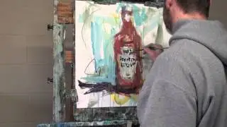 Abstract Fine Art Painting with Mixed Media- Part 2 - Robert Joyner