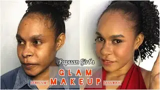 Papuan Girl's Glam Makeup | Dark Skin Makeup | Get Ready with Wilma