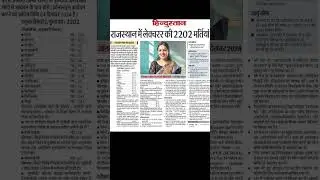 GOVT LECTURER PERMANENT RECRUITMENT 2024 ADVERTISEMENT OUT I ONLY PG and NET ELIGIBLE |netulanetjrf