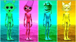 White Cat VS Blue Frog VS Brown Bucket Head VS Yellow Toy 🪄