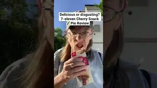 Delicious or Disgusting? 7-eleven cherry snack pie food review🍒🥧❓#shorts