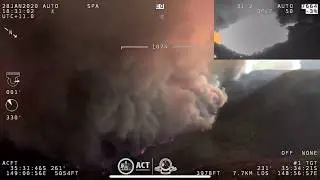 Footage from the Firebird 100 helicopter - Orroral Valley fire outside Canberra