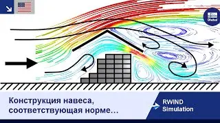 [EN] RWIND Simulation | Конструкция навеса, соответствующая норме Еврокод 1, в аэродинамической т...