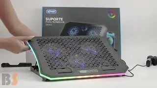 Suporte Para Notebook 19&acute; Ps3 Coller 6 Fan Led Rgb Celular
