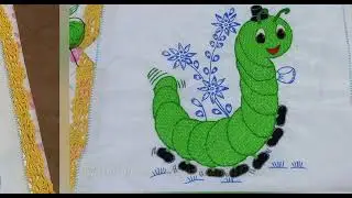 Bordado gusano cuerpo/Hand embroidery/Tejiendo y bordando con Melina Cerón