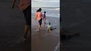 Our games at Merina beach in chennai/Fun at beach #shorts #viral @ideasathomepadma