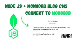 Node JS And MongoDB Blog Cms Connect To MongoDB || Learn MongoDB In Hindi #4