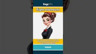 🇬🇧 Flight Attendant Meaning : Flash Card : Learn English Vocabulary