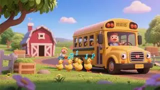 Farm Bus Picks Up Ducklings 🚌🦆 | Fun Counting & Animal Song for Kids