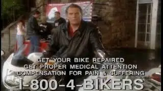 Throwback Russ Brown Motorcycle Attorneys Commercial