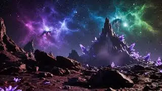Cosmic Crystal Valley | 4K AI-Generated Landscape