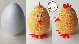 JAK ZROBIĆ KURCZAKA Z JAJKA 🐤 🐣 🐥 Jajko kurczak ze styropianu Wielkanoc  Easter